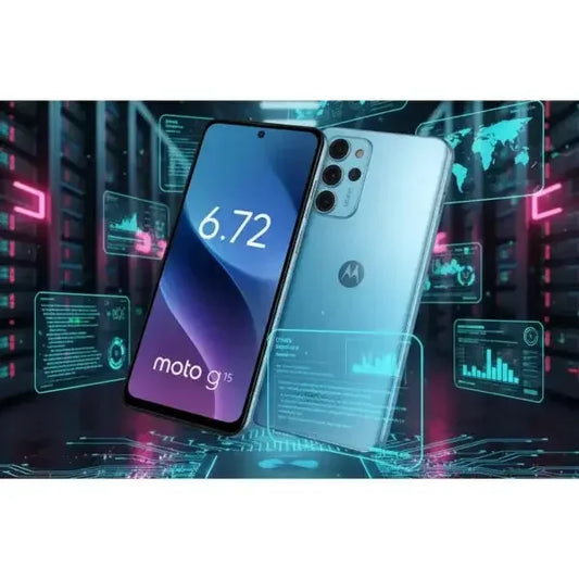 Smartphone Motorola Moto G15 con display da 6.72 pollici e design elegante