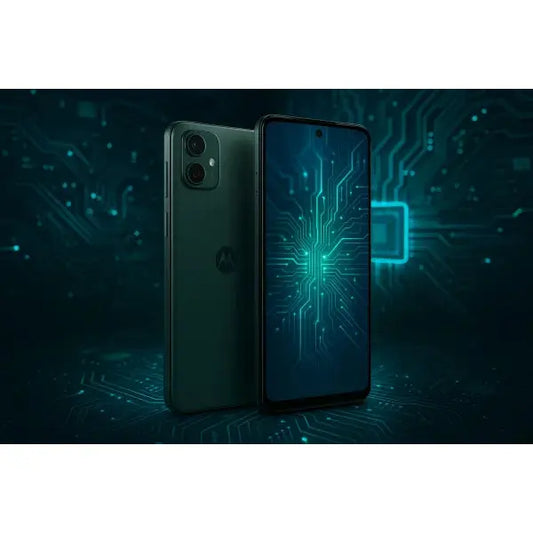 Motorola Moto G35 4+256GB 6.72" 5G Forest Green DS ITA con sfondo elettronico e tecnologico senza scritte