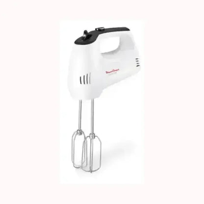 Frullatore elettrico MOULINEX bianco con doppie fruste in acciaio inox per impasti e miscele