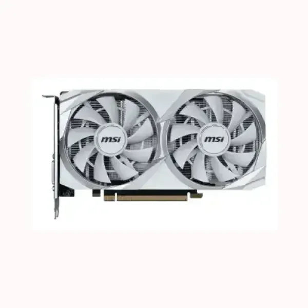 Scheda video MSI con doppia ventola bianca per prestazioni di raffreddamento elevate