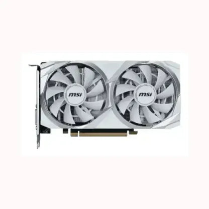 Scheda video MSI con doppia ventola bianca per prestazioni di raffreddamento elevate