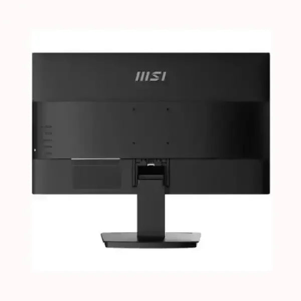 Monitor MSI vista posteriore con supporto regolabile e design nero elegante