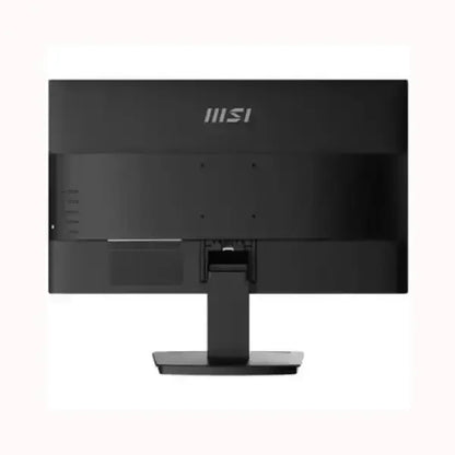 Monitor MSI vista posteriore con supporto regolabile e design nero elegante