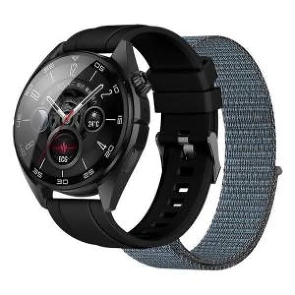 Nilox smartwatch con quadrante rotondo e cinturino in tessuto per il monitoraggio delle attività