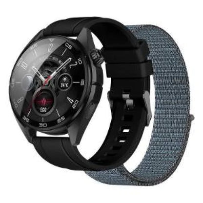 Nilox smartwatch con quadrante rotondo e cinturino in tessuto per il monitoraggio delle attività