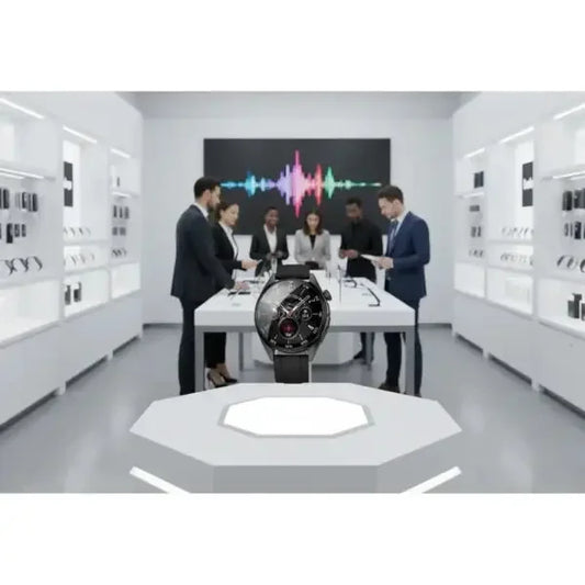 Nilox smartwatch elegante con display digitale in un negozio tecnologico moderno