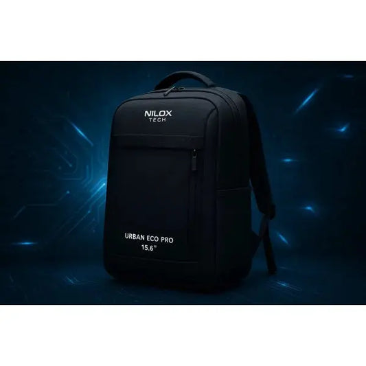 Nilox Tech Zaino per Notebook 15.6" Urban Eco Pro Nero con sfondo tecnologico