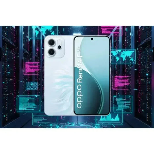 Smartphone OPPO Reno 14F con design moderno e schermo elegante, ideale per la tecnologia mobile