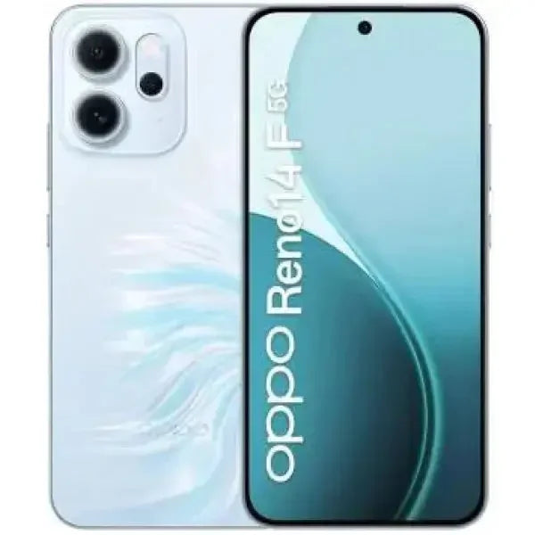 Smartphone OPPO Reno 14F con display ed estetica elegante e retro luminoso