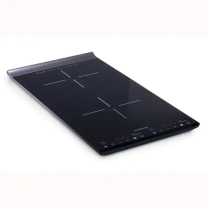 Piastra Induzione Innoliving doppia zona di cottura con superficie nera liscia e comandi touch