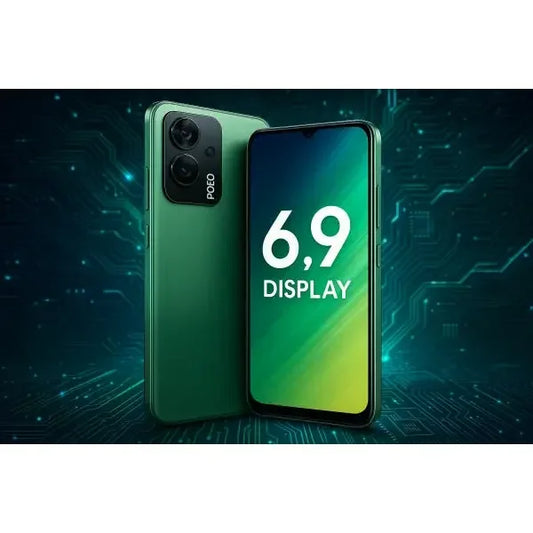 Smartphone POCO C85 Verde con display da 6,9 pollici e design moderno