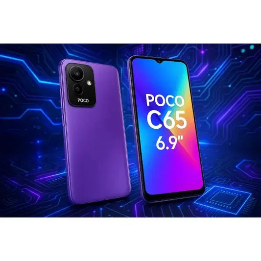 Smartphone POCO C85 in viola con display da 6.9 pollici e design moderno