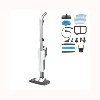Aspirapolvere POLTI bianco con accessori multipli per pulizia profonda della casa