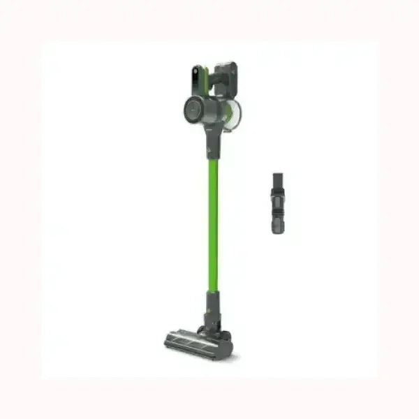 Aspirapolvere senza fili Polti con tubo verde e accessorio per pulizia dettagliata
