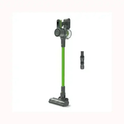 Aspirapolvere senza fili Polti con tubo verde e accessorio per pulizia dettagliata