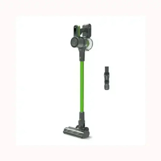 Aspirapolvere senza fili Polti con tubo verde e accessorio per pulizia dettagliata