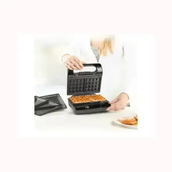 Bistecchiere PRINCESS nero con piastre amovibili per cottura waffle e panini