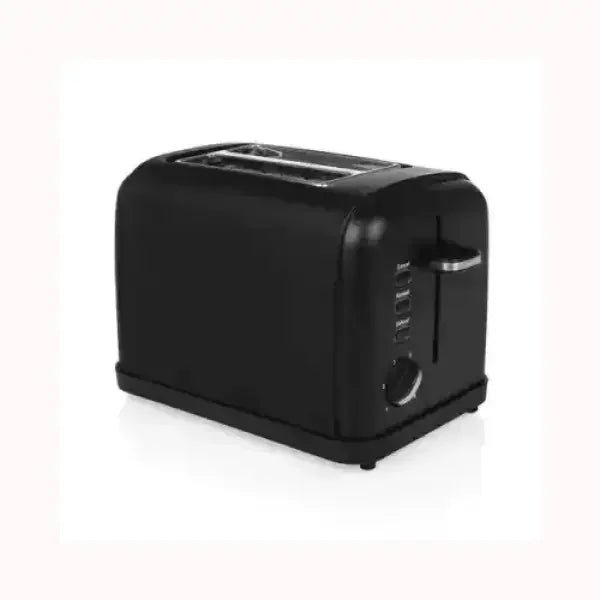 Tostapane nero PRINCESS con due fessure, regolazione doratura e design compatto