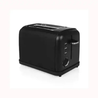Tostapane nero PRINCESS con due fessure, regolazione doratura e design compatto