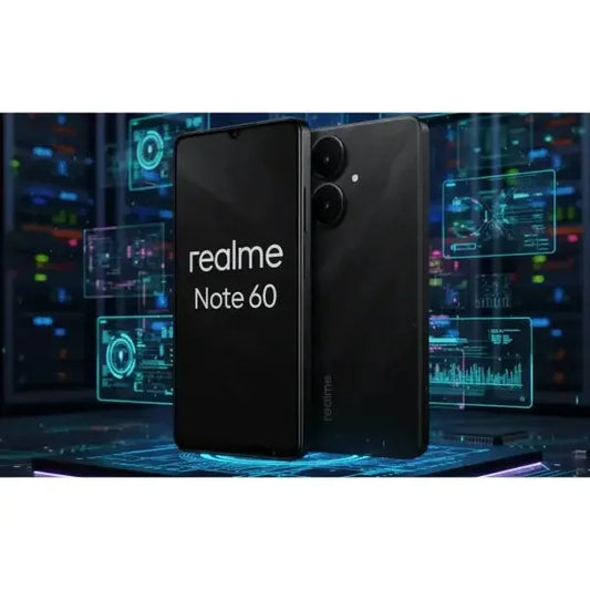 Smartphone Realme Note 60 in nero con design elegante e specifiche avanzate