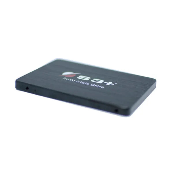 Disco rigido SSD S3 plus nero con design compatto e superficie spazzolata