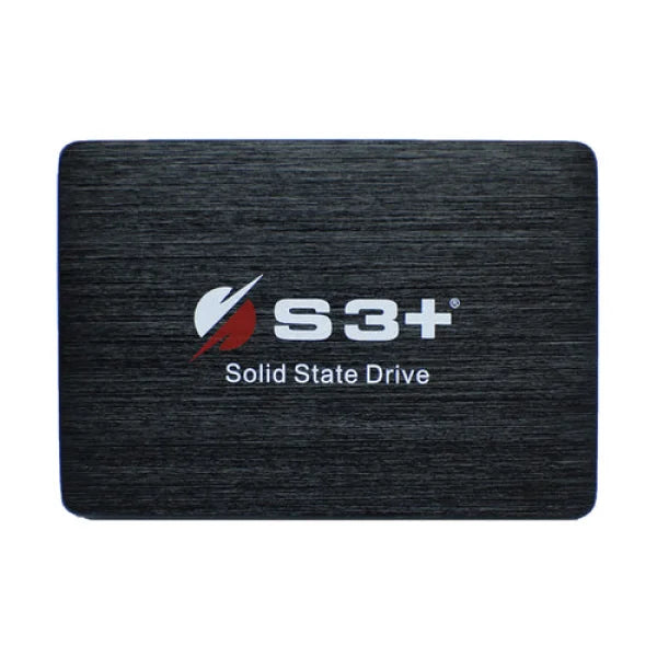 SSD S3 Plus disco rigido solido nero con logo bianco e rosso per archiviazione veloce