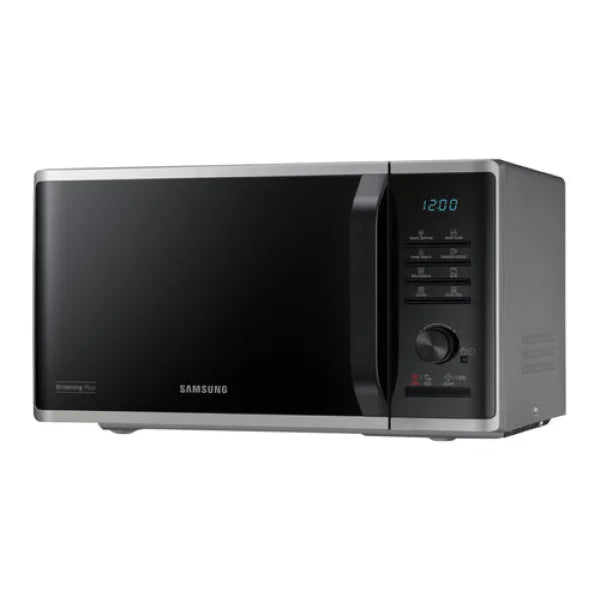 Samsung Forno Microonde moderno in acciaio inox con display digitale e pannello di controllo touch