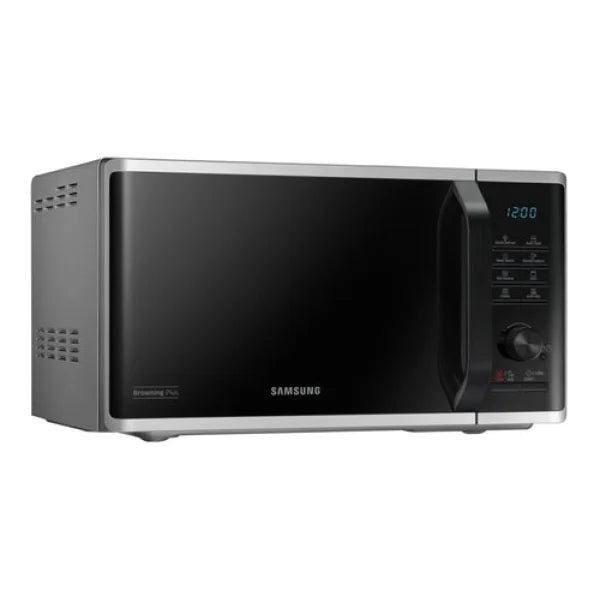 Samsung Forno Microonde elegante in acciaio inox con pannello digitale e comandi rotativi