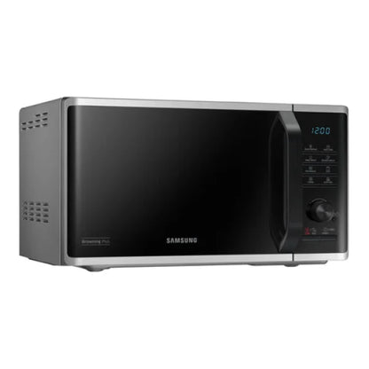 Samsung Forno Microonde elegante in acciaio inox con pannello digitale e comandi rotativi