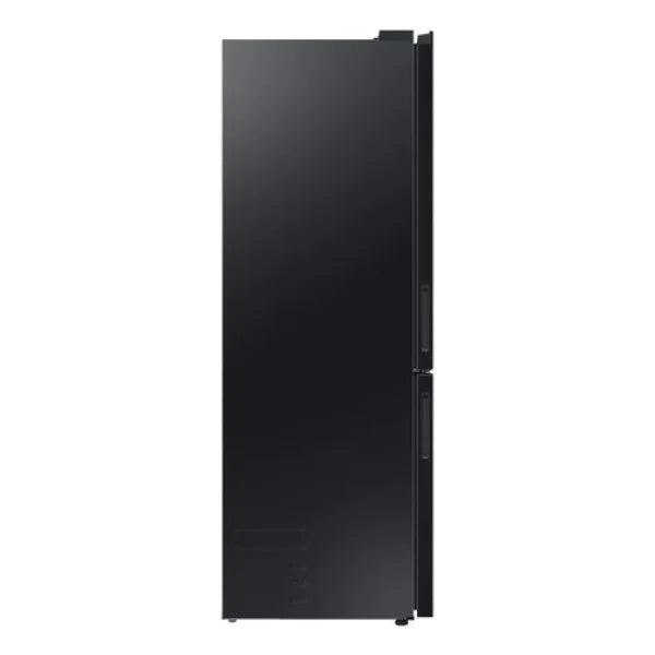 Frigorifero Combinato Samsung in nero con design moderno e porte separate per frigorifero e congelatore