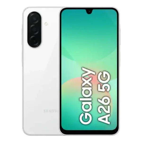 Smartphone Samsung Galaxy A26 5G con design elegante e schermo touchscreen vivace  