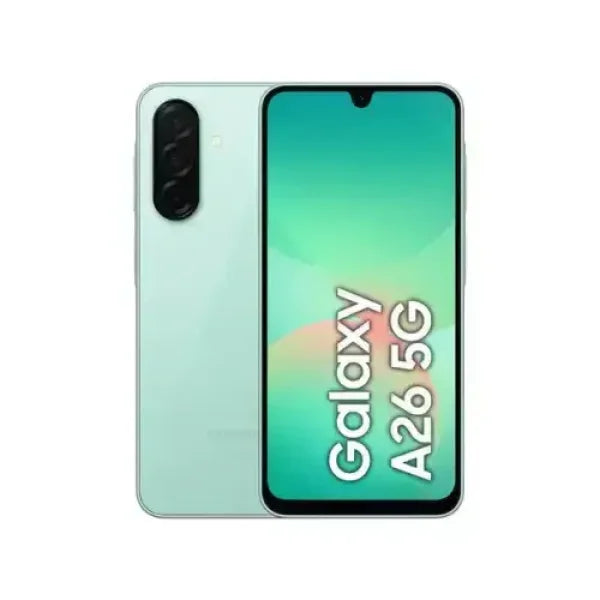 Samsung Galaxy A26 5G, Smartphone con Funzioni intelligenti, Display Super AMOLED 6.7, 6GB RAM, 128GB, Batteria 5.000 mAh, memoria espandibile, Menta Smartphone