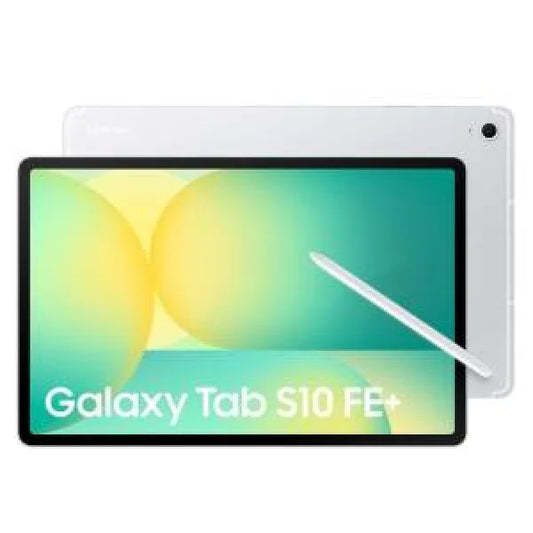 Tablet Samsung Galaxy Tab S10 FE con schermo grande e penna S Pen bianca