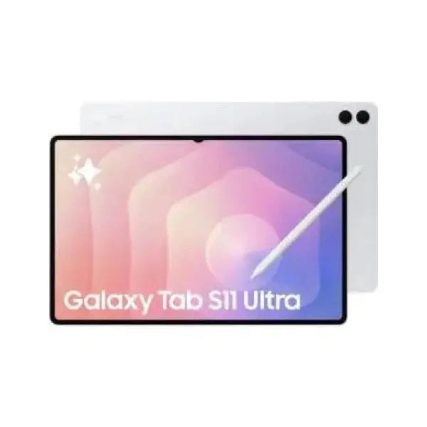 Tablet Samsung Galaxy Tab S11 Ultra con S Pen e design elegante in bianco