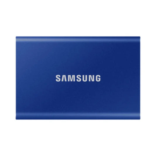 Samsung Portable SSD blu compatto in alluminio con logo Samsung unita esterna veloce per backup e trasferimenti