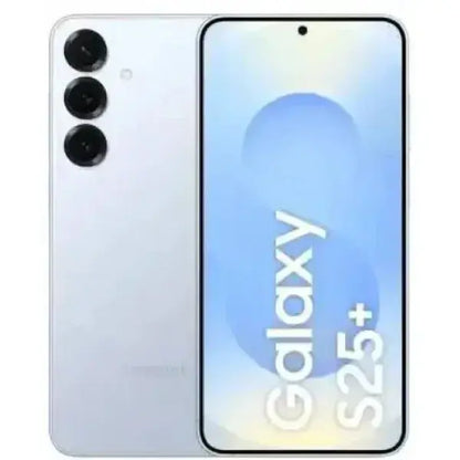 Smartphone Samsung S25+ con display ampio e fotocamere multiple sul retro in colorazione bianca