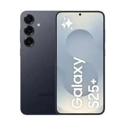 Smartphone Samsung SM-S936 Galaxy S25+ in colore nero con display a tutto schermo