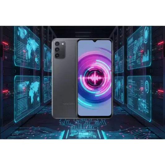 Smartphone Samsung con display vibrante e design elegante in un ambiente tecnologico avanzato