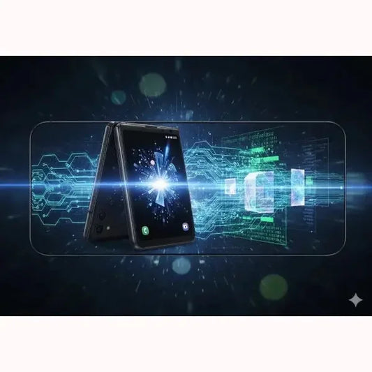 Smartphone Samsung con design pieghevole e tecnologia avanzata per prestazioni elevate