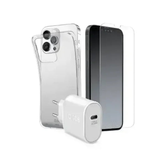 SBS KIT31IP1361P mobile phone starter kit Trasparente, Bianco Accessori telefonia