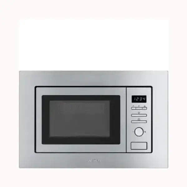 Forno microonde incasso in acciaio inox con display digitale e comandi frontali SMEG