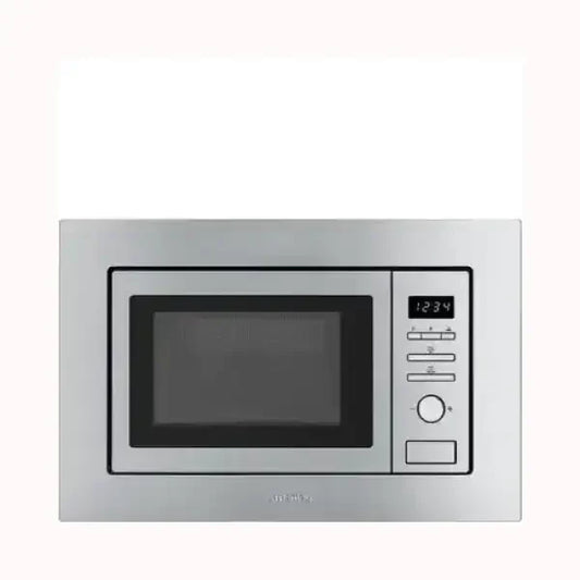 Forno microonde incasso in acciaio inox con display digitale e comandi frontali SMEG