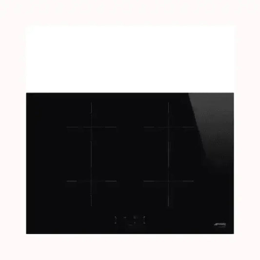 Piano cottura SMEG a induzione nero con 4 zone di cottura e controllo touch