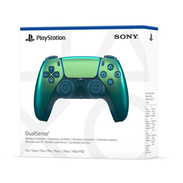 Controller Wireless Sony DualSense per PlayStation 5 con design ergonomico verde e blu