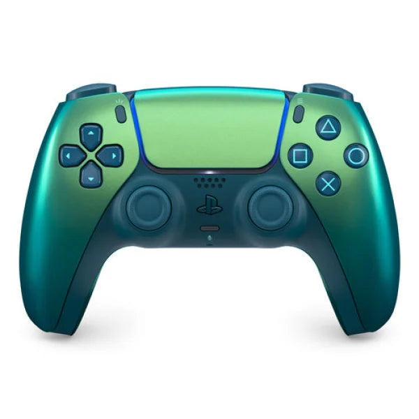 Controller Wireless Sony verde e blu per console con pulsanti ergonomici e touchpad centrale