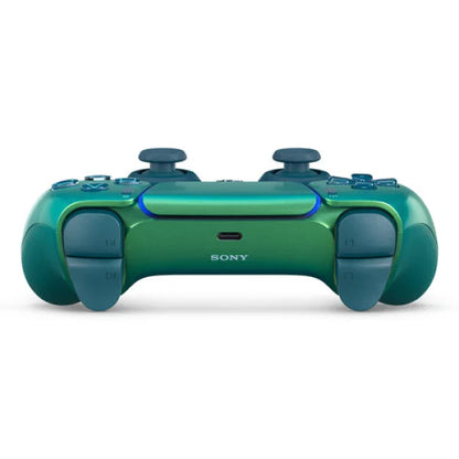 Controller Wireless Sony verde con design ergonomico e pulsanti frontali per gioco confortevole