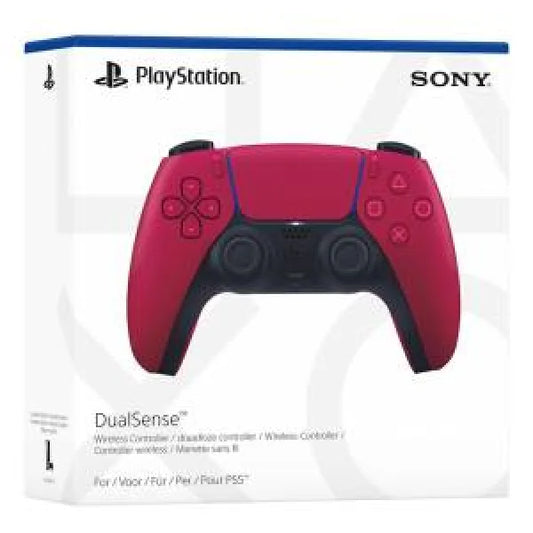 Controller DualSense rosso per PlayStation 5 con design ergonomico e funzioni wireless Sony
