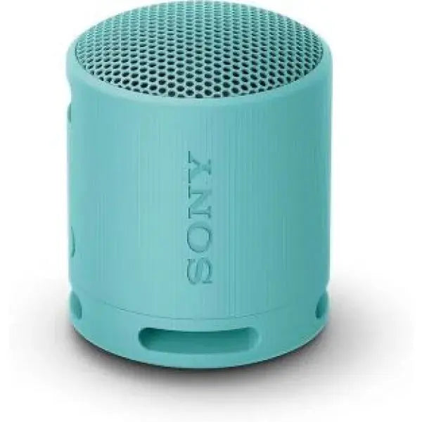Altoparlante portatile Sony SRS-XB100 in blu con design compatto e resistente all'acqua