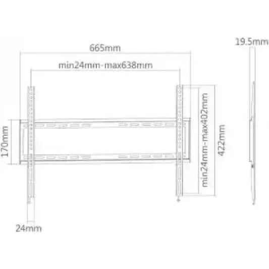 Superior Staffa TV 37"-70" Fixed Extra Slim 35Kg SUPSTV006 Accessori TV