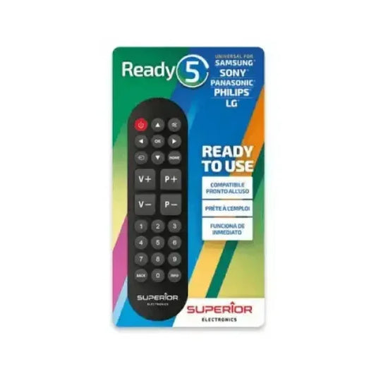 Superior Telecomando Ready 5 Universale (Samsung,LG,Panasonic,Sony) Accessori TV